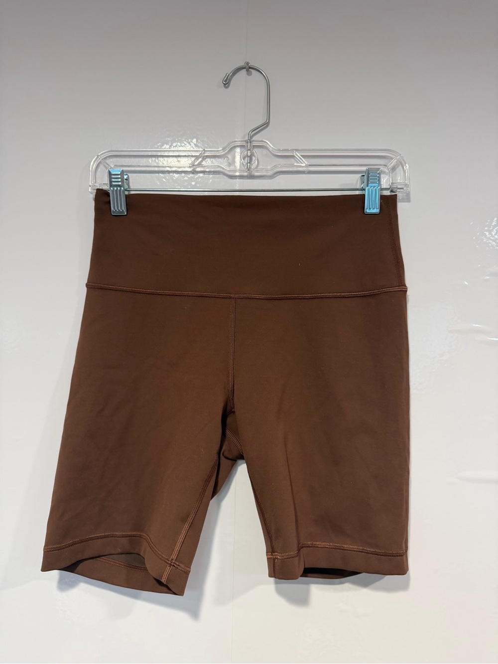 High-Rise Lululemon Wunder Train 8 inch Brown Bike Shorts